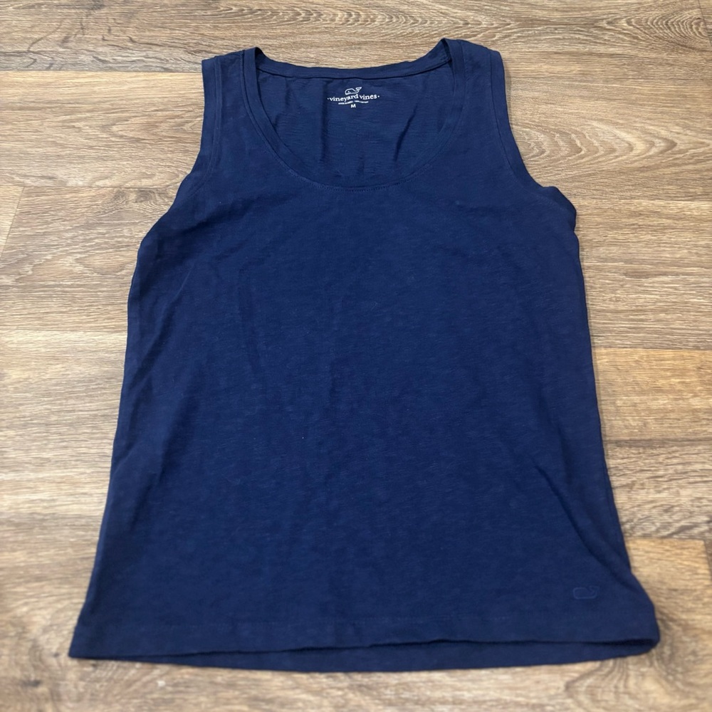 Vineyard Vines Women’s Blue Cotton Tank Top 100% Cotton Preppy Casual Medium